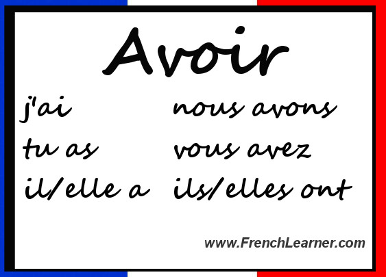 French Verb Chart
