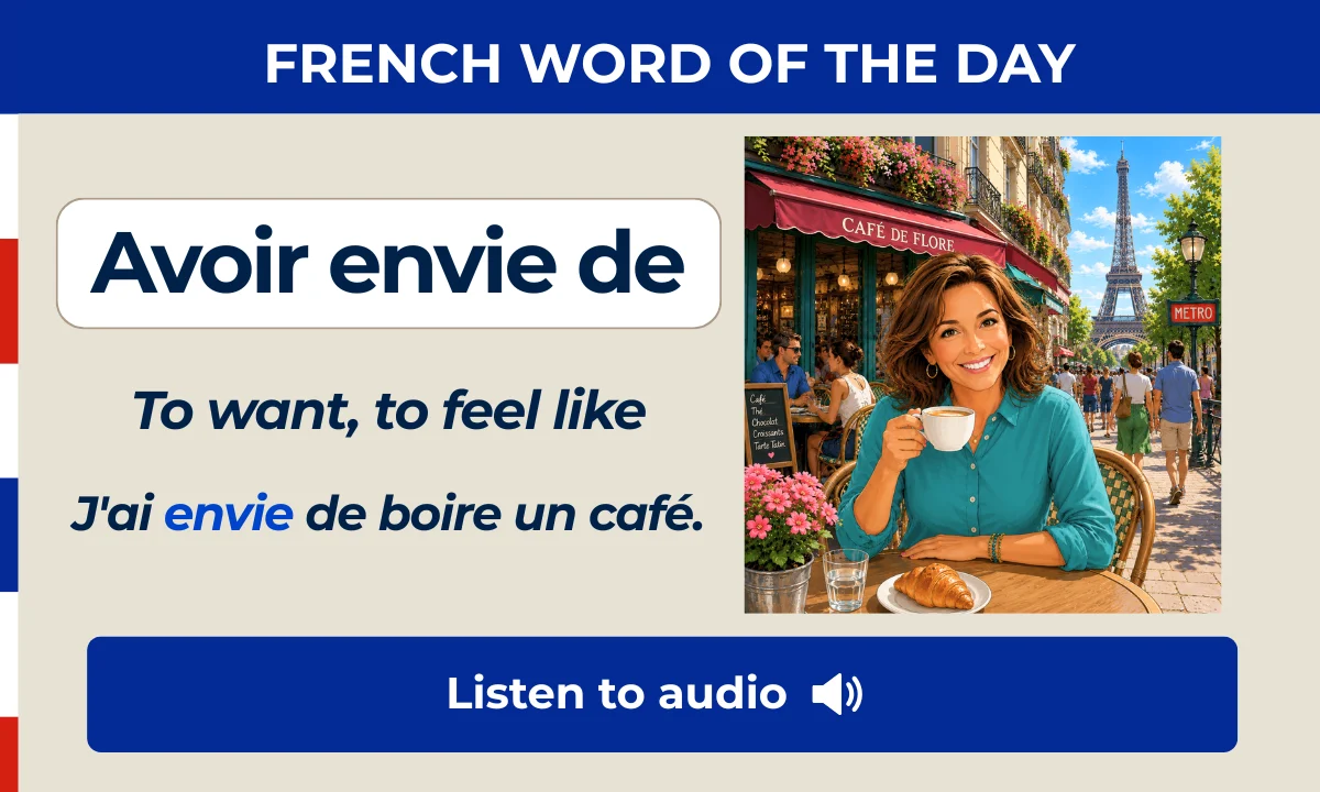 Avoir envie de &ndash; To want, to feel like &ndash; French Word of the Day