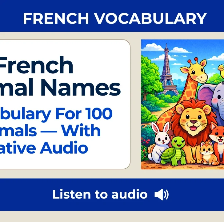 French Animal Names (with audio)