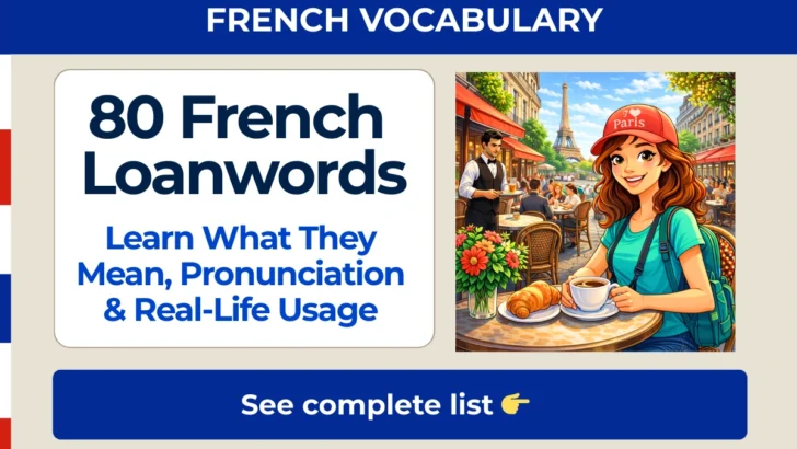80 French Loanwords – Learn What They Mean, Pronunciation & Real-Life Usage