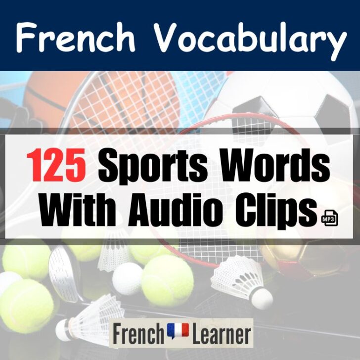 French Sports Vocabulary (125 Words With Pictures)