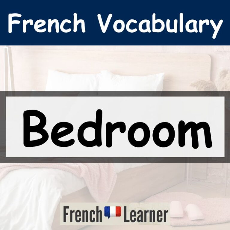 i am coming out of my bedroom in french