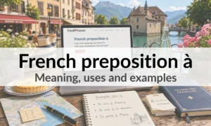 French preposition à – meaning, uses, examples