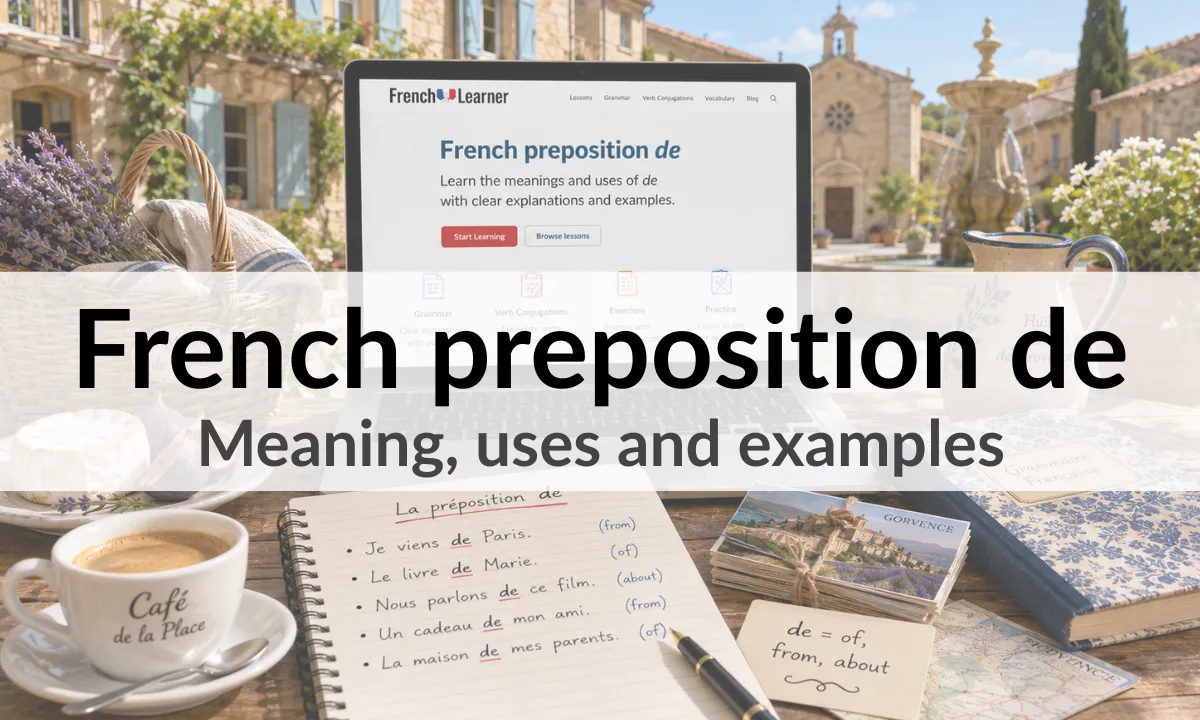 French preposition de – Meaning, uses and examples
