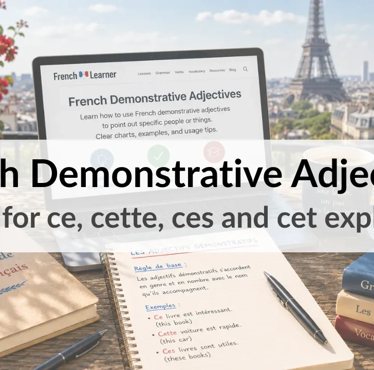 French Demonstrative Adjectives: Ce, Cet, Cette & Ces