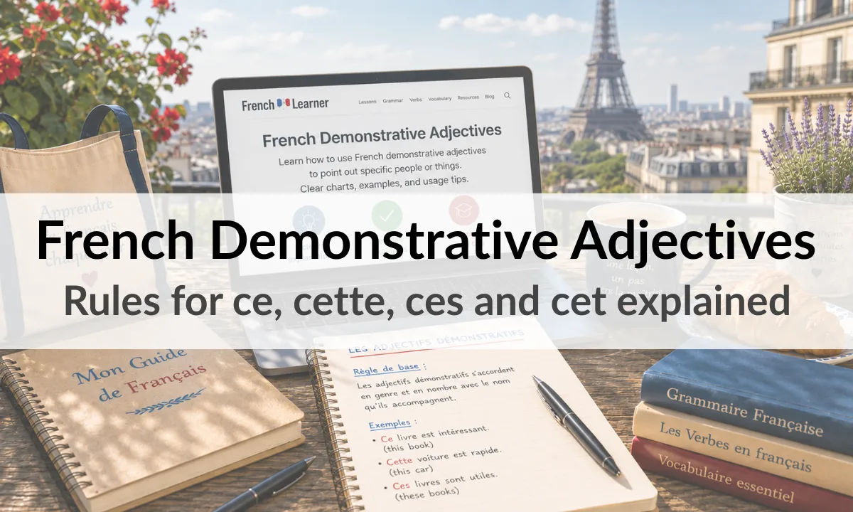 French Demonstrative Adjectives – Rules for ce, cette, ces and cet explained