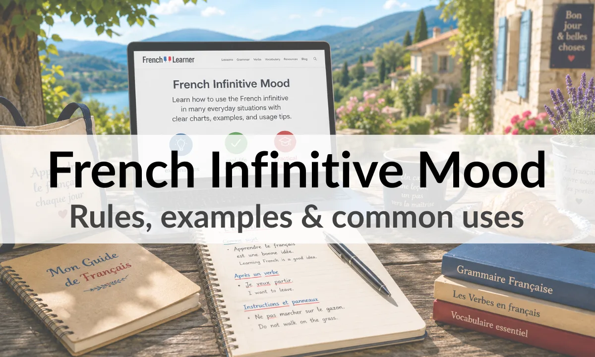 French Infinitive Mood &ndash; Rules, examples and common uses