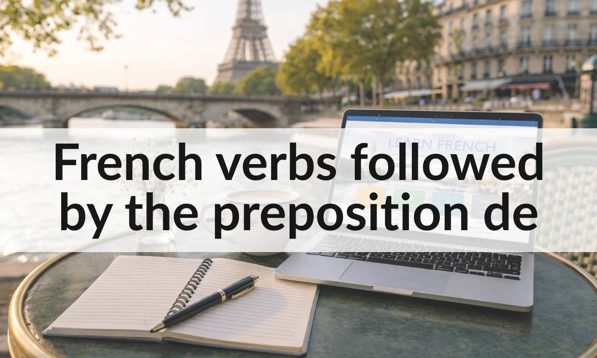 French verbs followed by the preposition de