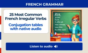25 Most Common French Irregular Verbs — Conjugation tables with native audio