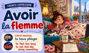 Avoir la flemme β to feel too lazy, to not feel like doing β French expression