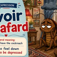 Avoir le cafard &ndash; French expression &ndash; Literal meaning: to have the cockroach &ndash; To feel down, to be depressed