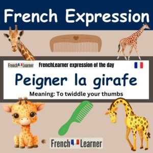 Peigner la girafe - to twiddle your thumbs.