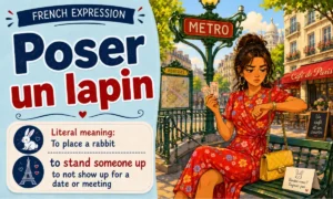 Poser un lapin - Literal meaning: To place a rabbit – To stand somebody up, to not show up for a date or meeting – French expression