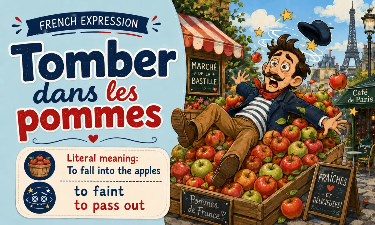 Tomber dans les pommes &ndash; French expression &ndash; To faint, to pass out
