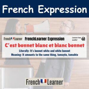 C’est bonnet blanc et blanc bonnet - French idiom meaning It amounts to the same thing, tomayto, tomahto.