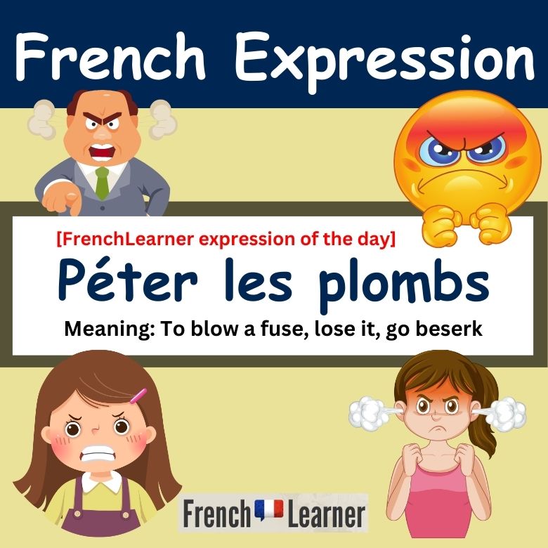 FrenchLearner expression of the day: Péter les plombs (to blow a fuse, lose it, go berserk.