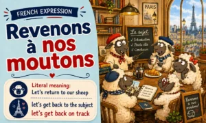 Revenons à nos moutons – French expression – Let's get back to the subject