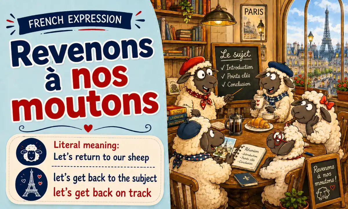 Revenons à nos moutons – French expression – Let's get back to the subject