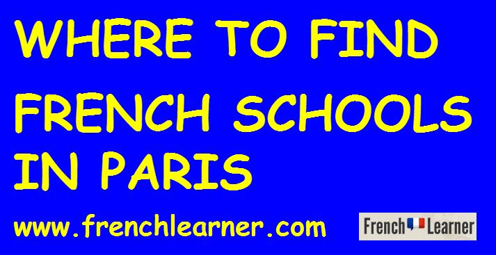 where to learn French in Paris – list of schools