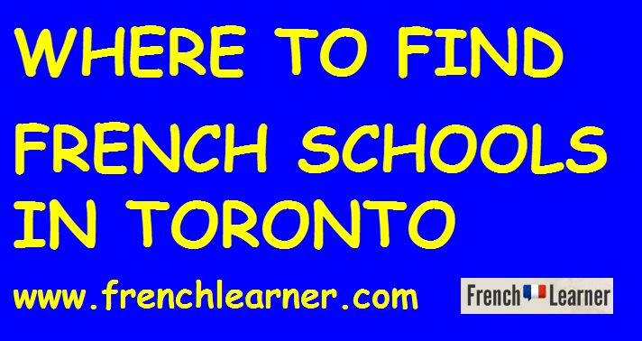 where to learn French in Toronto – list of schools
