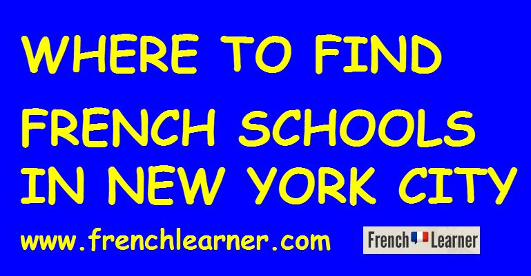 where to learn French in New York City – list of schools