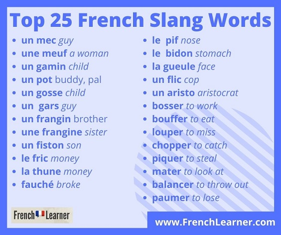 homework in french slang