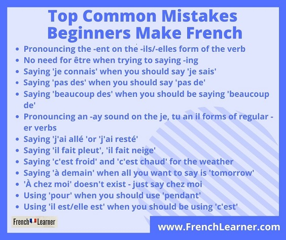 Common Mistakes In French