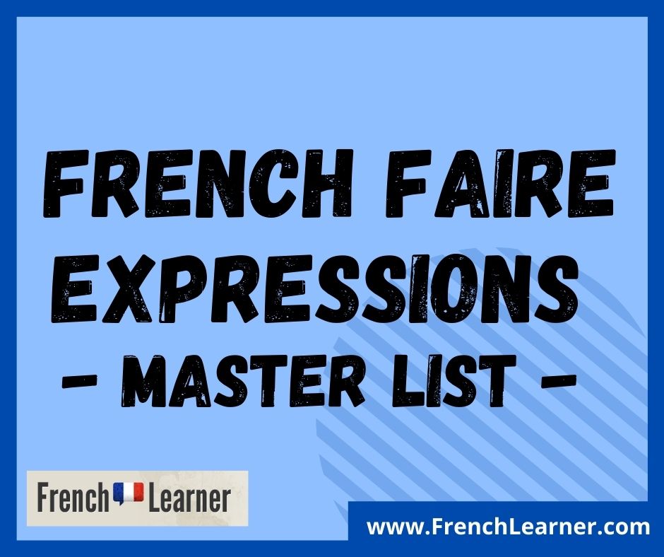 French faire expressions