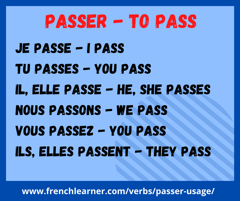 Passer (To Pass) Meaning, Usage, Example Sentences