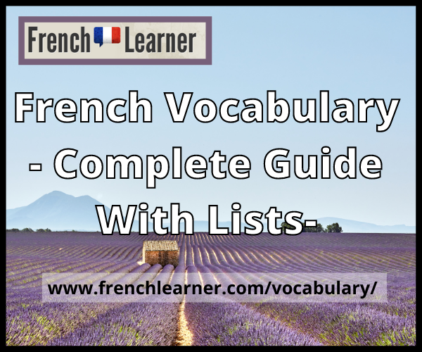 French Vocabulary: Complete Guide with Lists