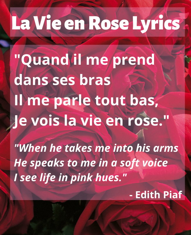 La Vie En Rose Chorus Translation