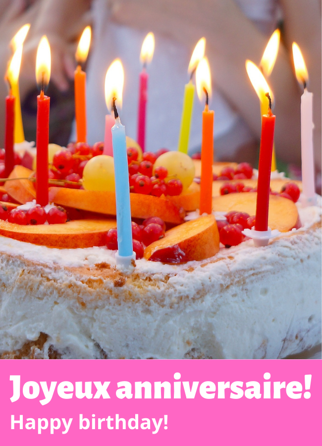 How to say happy birthday in france