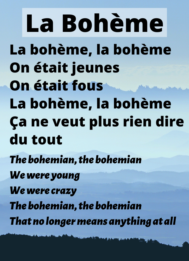 La Bohème chorus lyrics