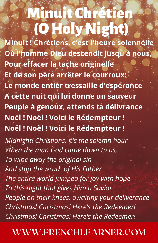 Minuit Chrétien - O Holy Night (French Lyrics & Translation)