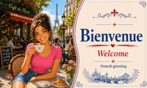 Bienvenue – Welcome – French Greeting
