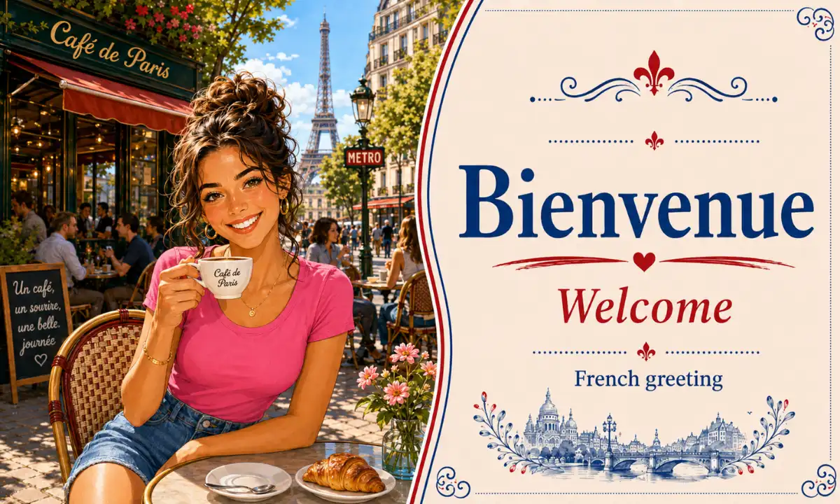 Bienvenue – Welcome – French Greeting