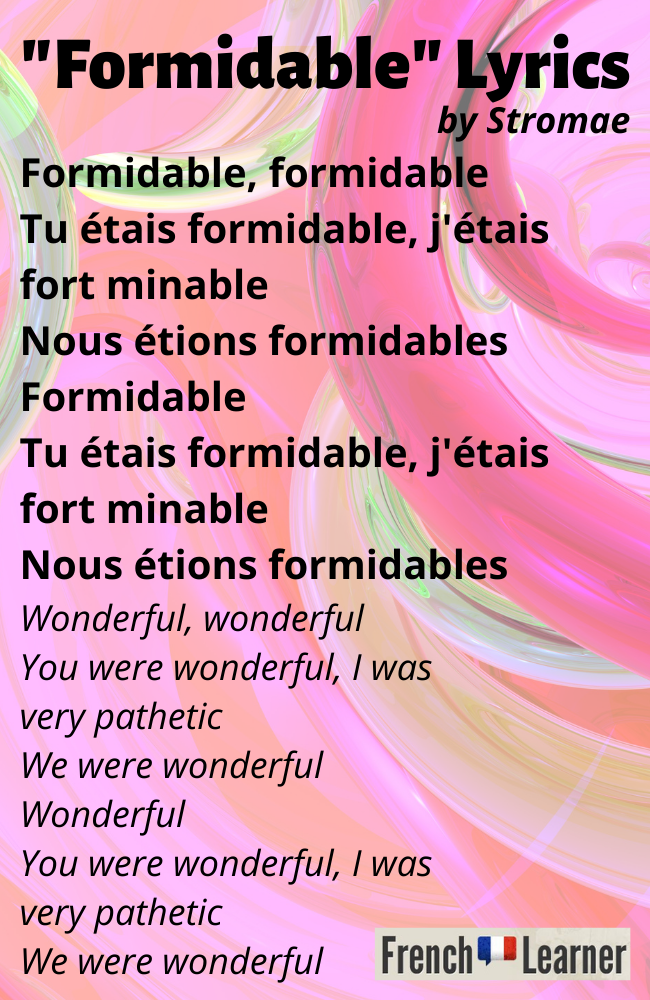 Stromae – Formidable French Lyrics English Translation