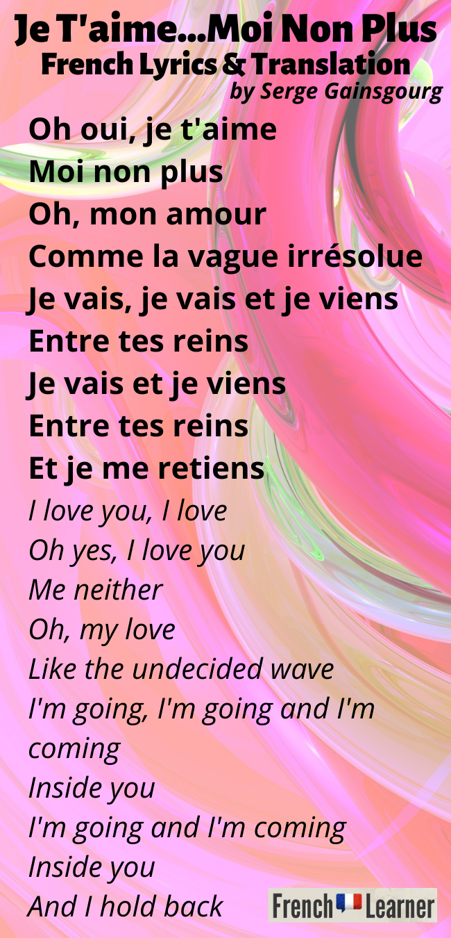 Je T'aime...Moi Non Plus Lyrics