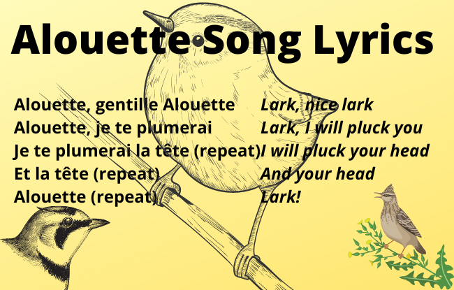 Alouette Song Lyrics