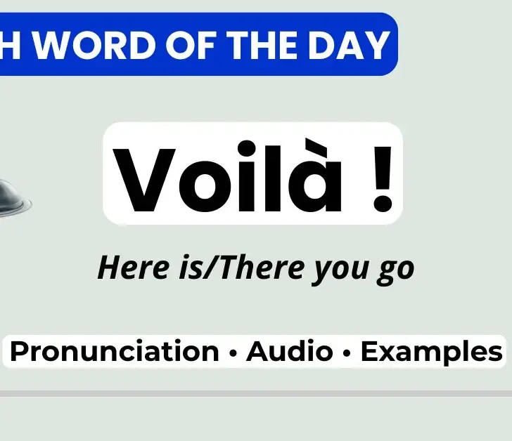 Voilà Meaning in French — Examples and Audio