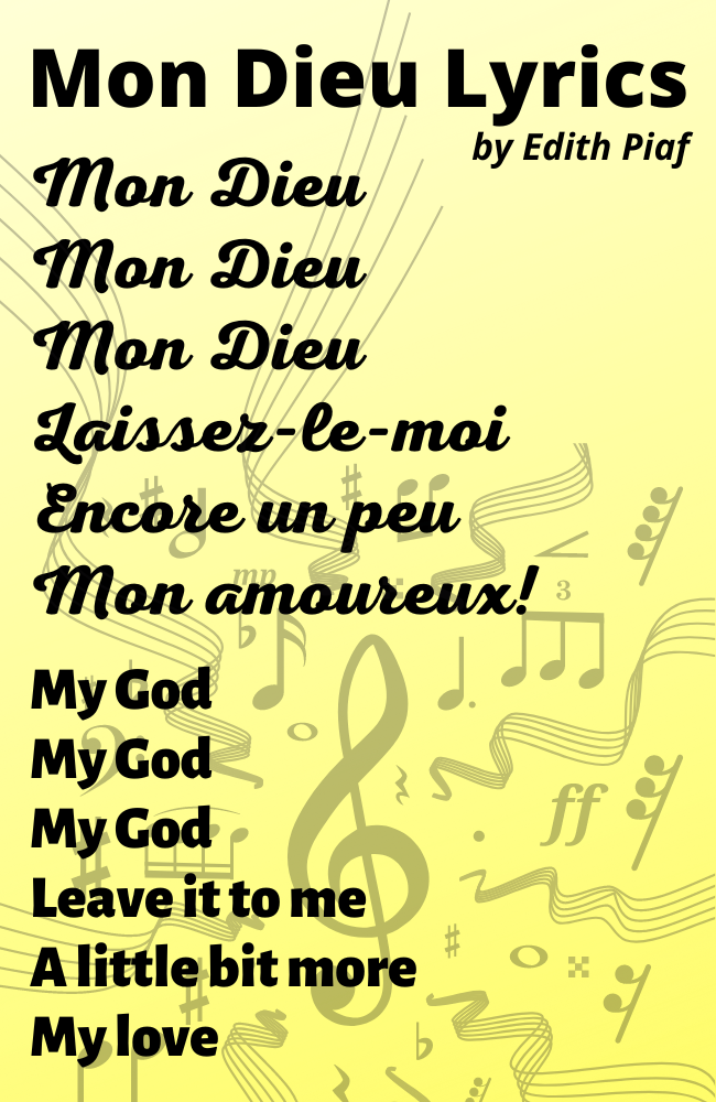 Mon Dieu Lyrics