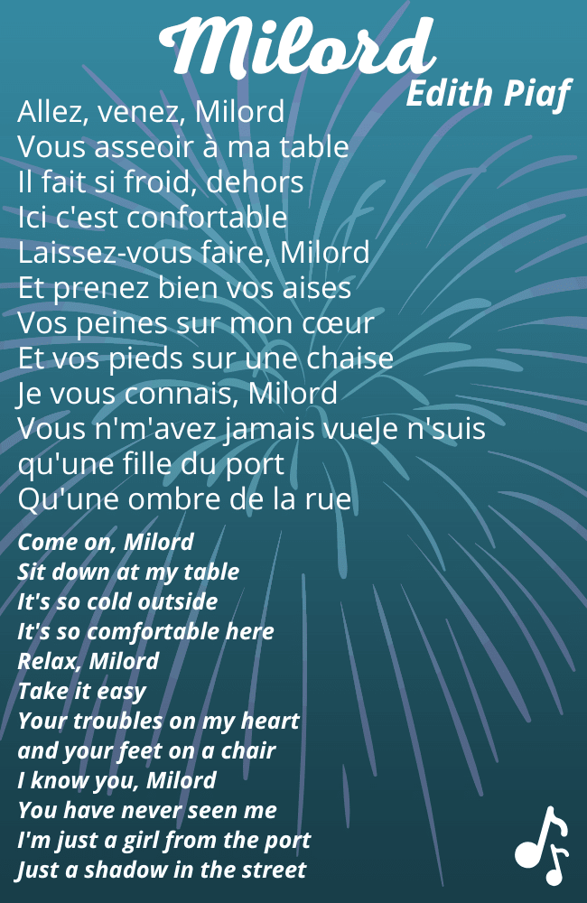 Milord Lyrics