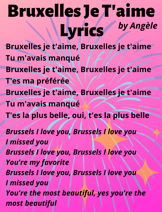 Bruxelles Je T'aime Lyrics