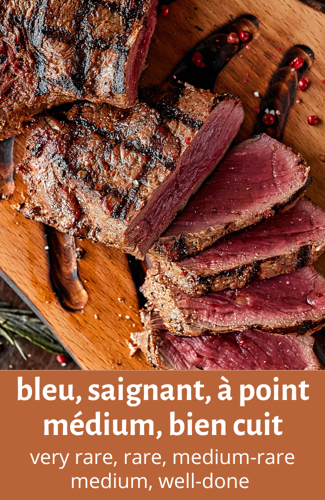 French steak vocabulary