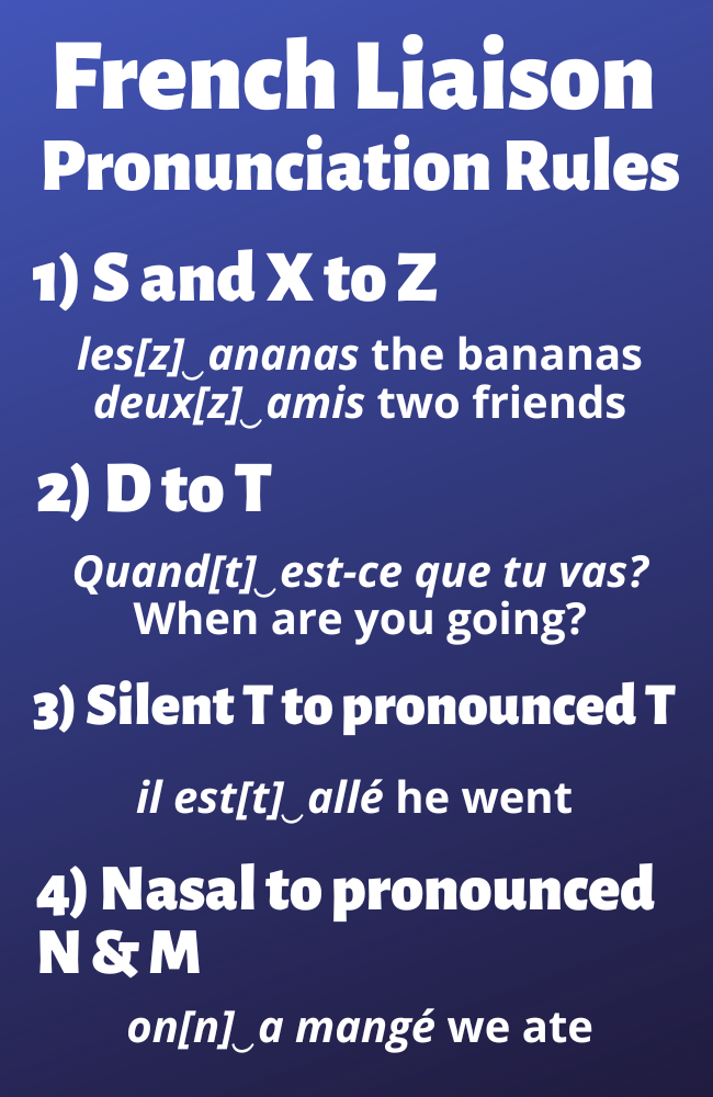 French liaison pronunciation rules