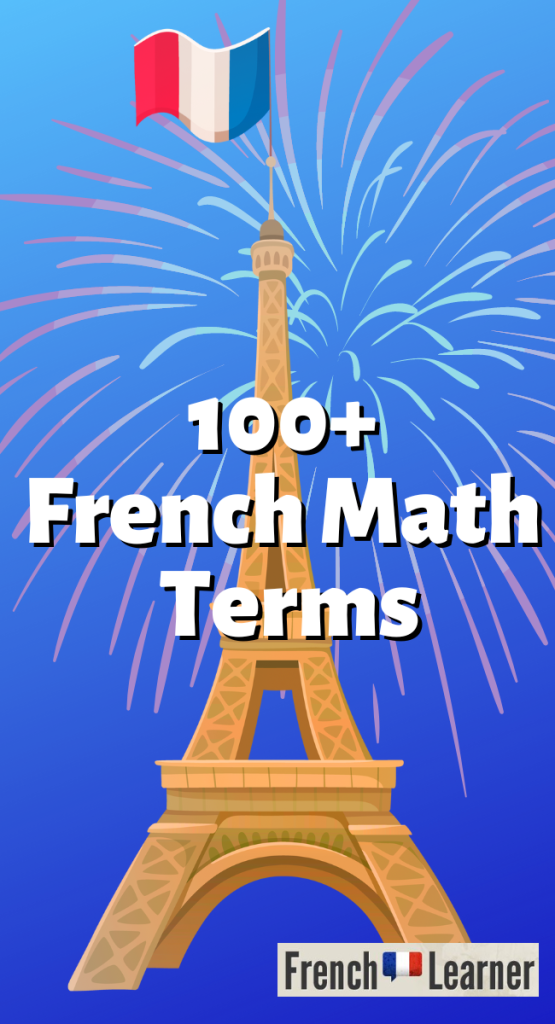 100+ French math terms