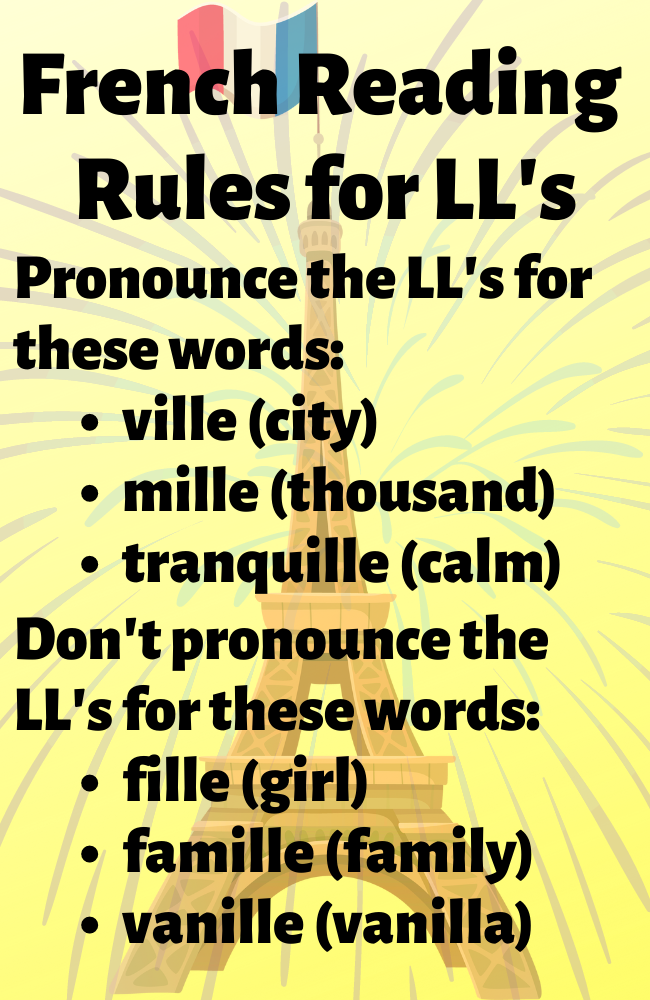 French reading rules for LLs.