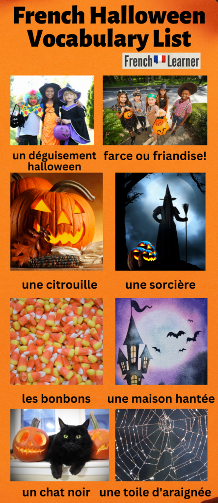 French Halloween Vocabulary List