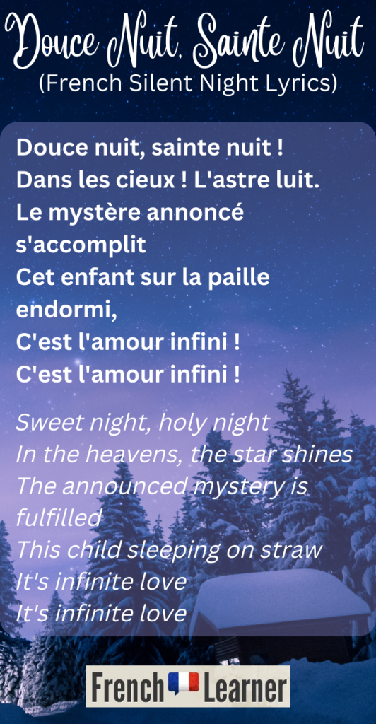 Douce Nuit, Sainte Nuit lyrics and translation