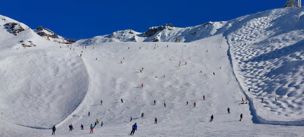 Image of a European ski slope, Verbier, Switzerland.